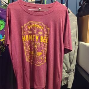 Support Your Local Honey Bee Women's Short Sleeve Tee - Purple